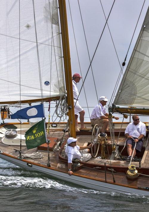 The 68’ classic yawl Black Watch last year at NYYC Race Week at Newport presented by Rolex. The boat will be competing in the Classic division this year at Block Island Race Week. ©  Rolex/Daniel Forster http://www.regattanews.com